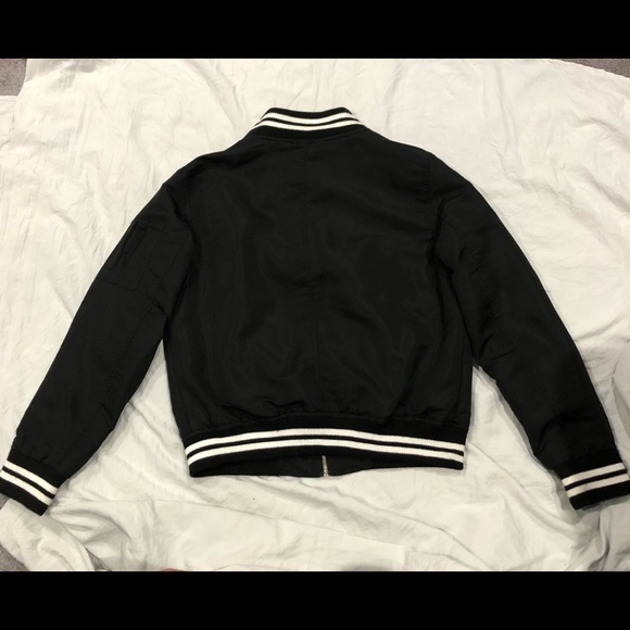 B SWEET Clothing Co women’s black bomber jacket size L NWOT never used - Picture 9 of 16